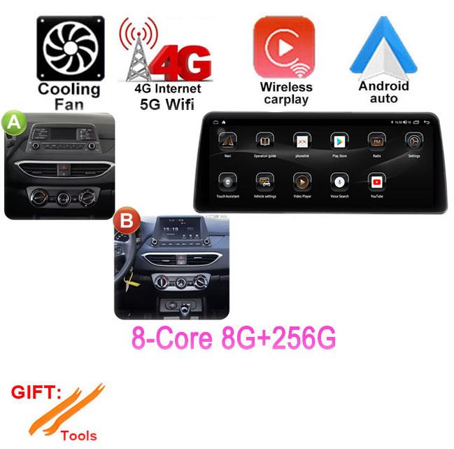 12.3 Inch Wireless CarPlay For  Hyundai Elantra 2017 Car intelligent System Navigation GPS Display Touch Screen Android Auto