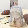 Schoolbag fresh and sweet large-capacity transparent pain bag backpack female Japanese high-value junior high school students backpack wholesale