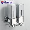 Wall-Mounted Dual Soap Dispenser with Double Hook for Bathroom & Kitchen