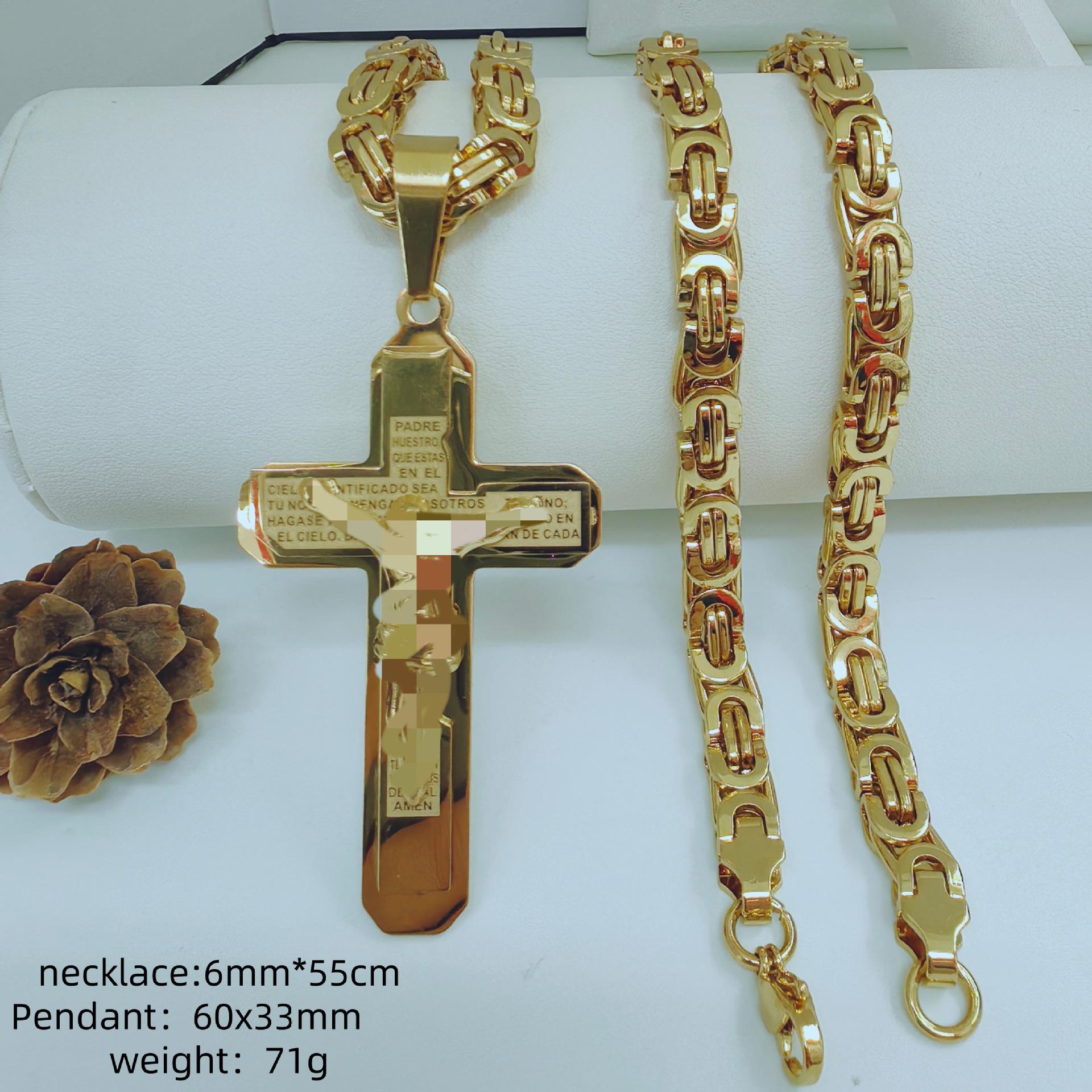 2026 European and American Fashion Trend Personalized Men s Pendant Necklace Jewelry 55CM