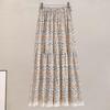 Women's Resort Hollow Knit Top & Floral Skirt Set