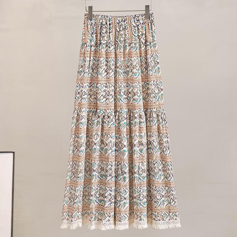 Women's Resort Hollow Knit Top & Floral Skirt Set