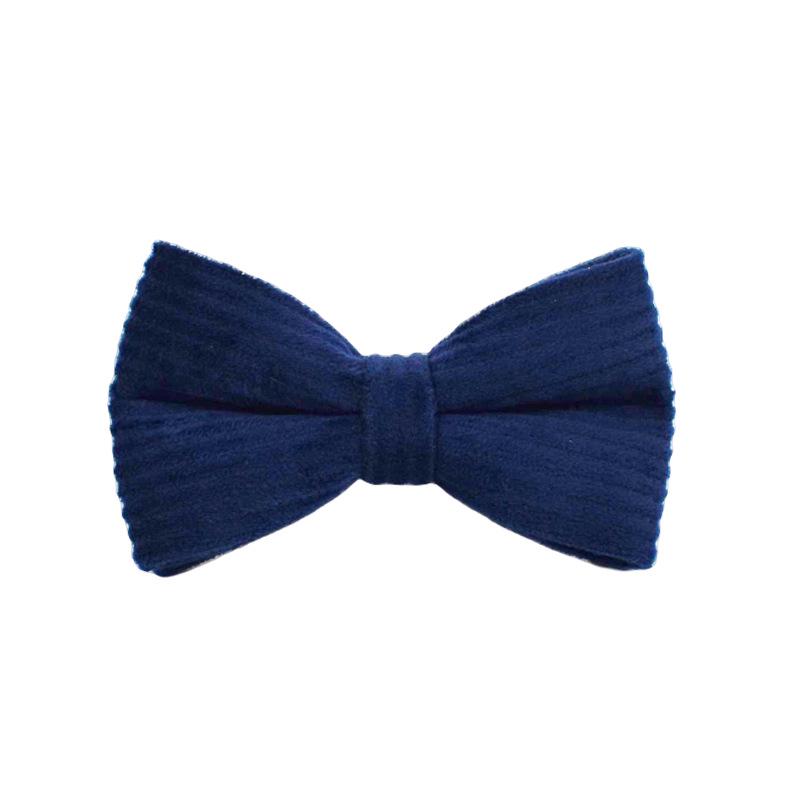 Dark Blue Corduroy Outdoor Dog Collar and Leash Set XS