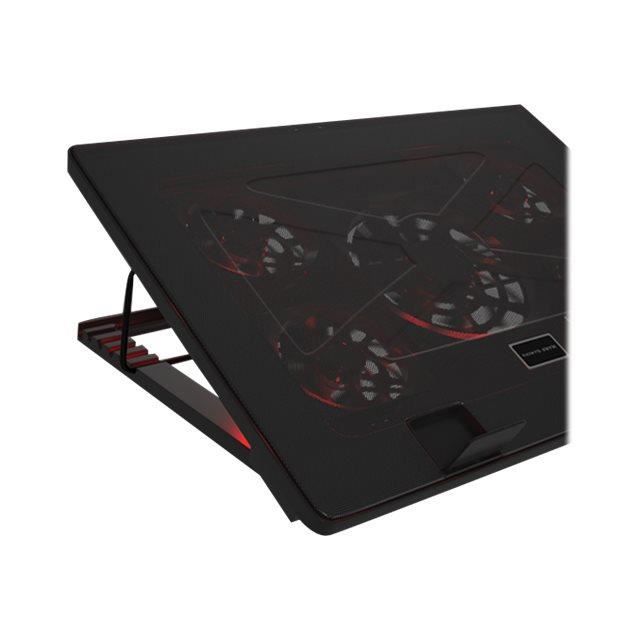 MARS GAMING MNBC2 Tapis de refroidissement pour ordinateur portable 17.3" 120 mm-70 mm noir, rouge