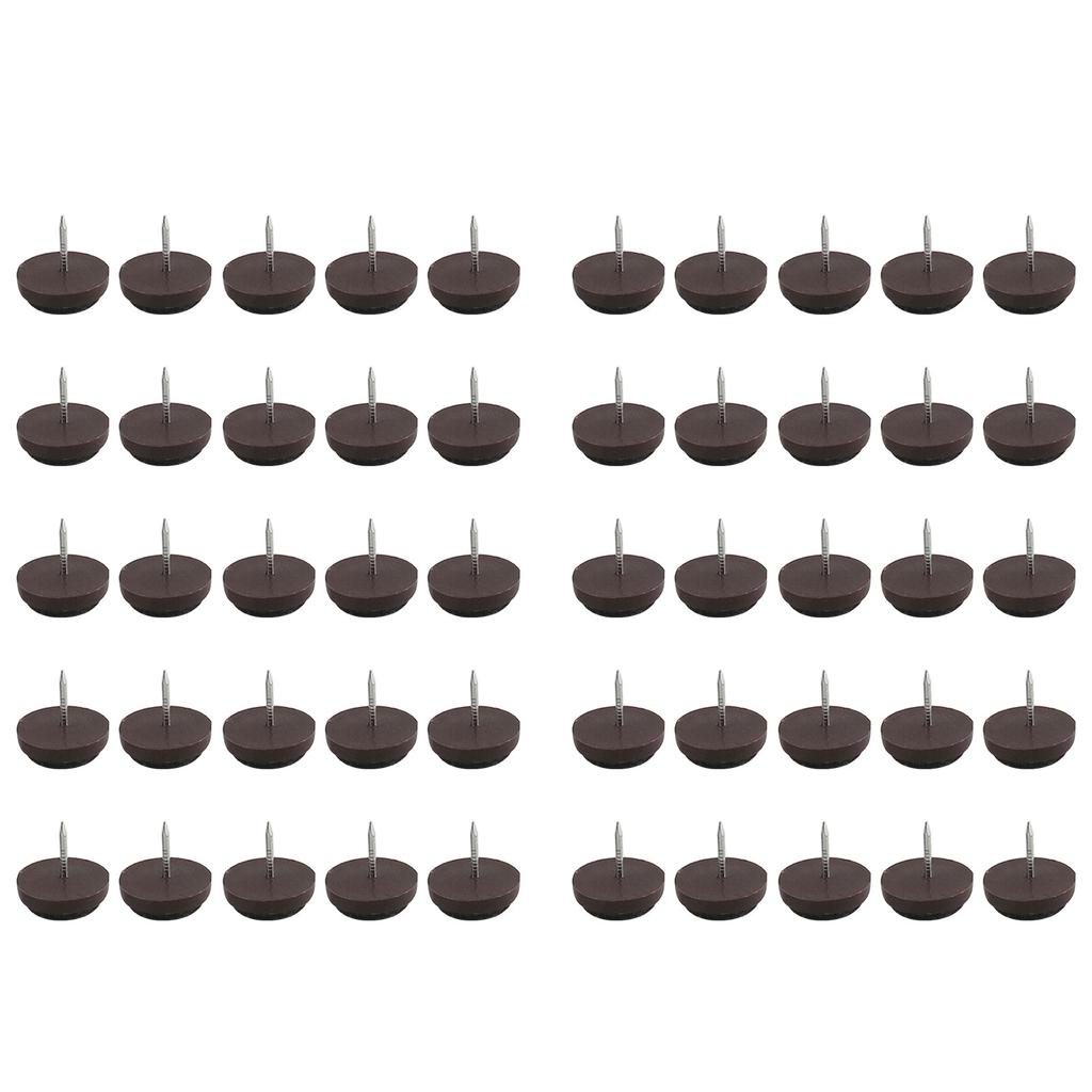 50 Pcs Non-slip Wood Floor Protector Nail Chair Table Furniture Leg Bottom Feet Glides Nail-On Heavy Duty Felt Pads
