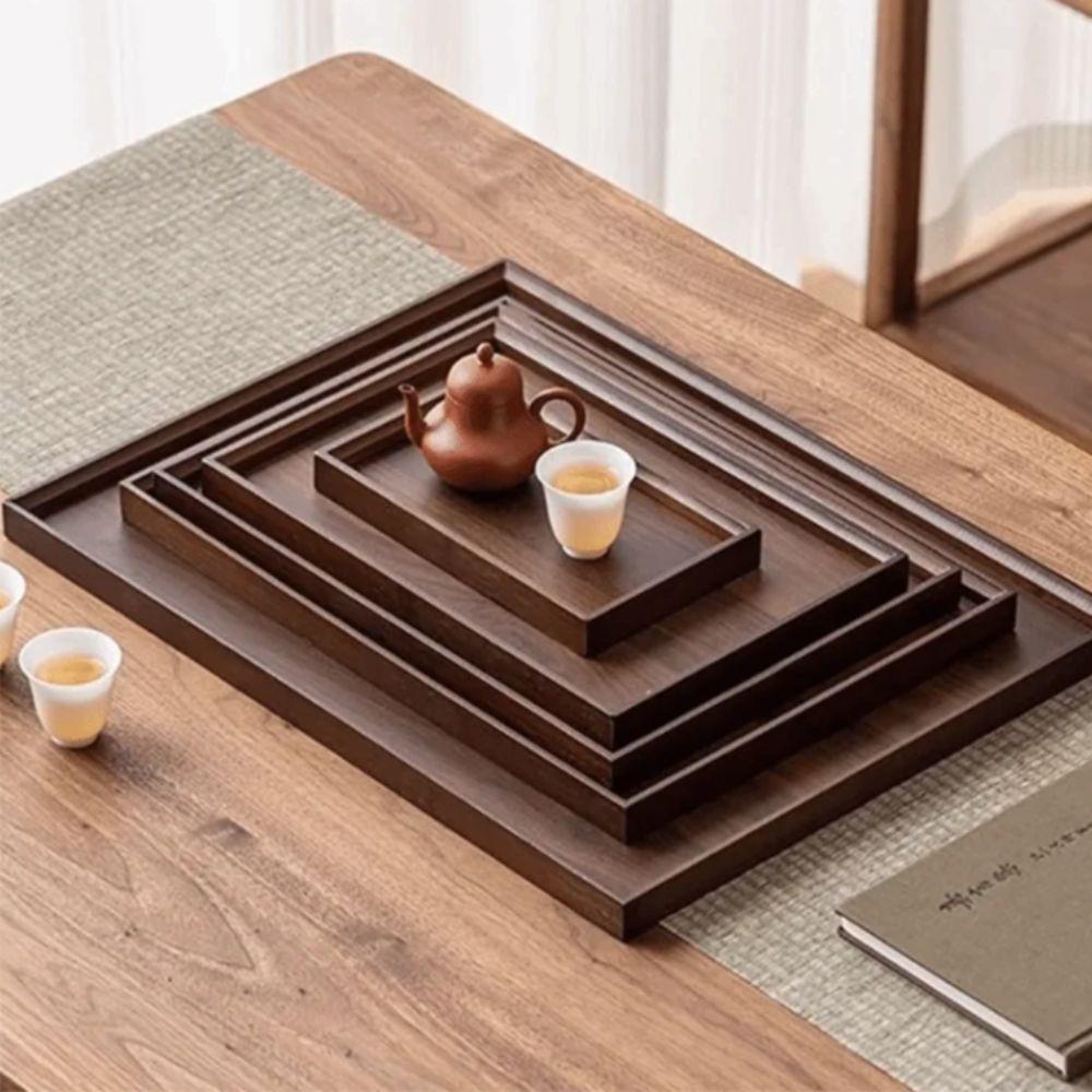 Smooth Surface Rectangular Tea Tray Vintage Brunch Tray Simple Hotel Dinner Plate Afternoon Tea