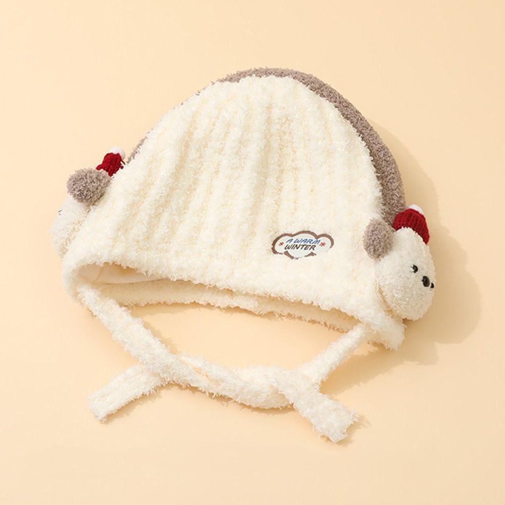 Cartoon Children's Plush Knitted Hat Animal Pattern Kids Ear Protection Hat  Photography Props