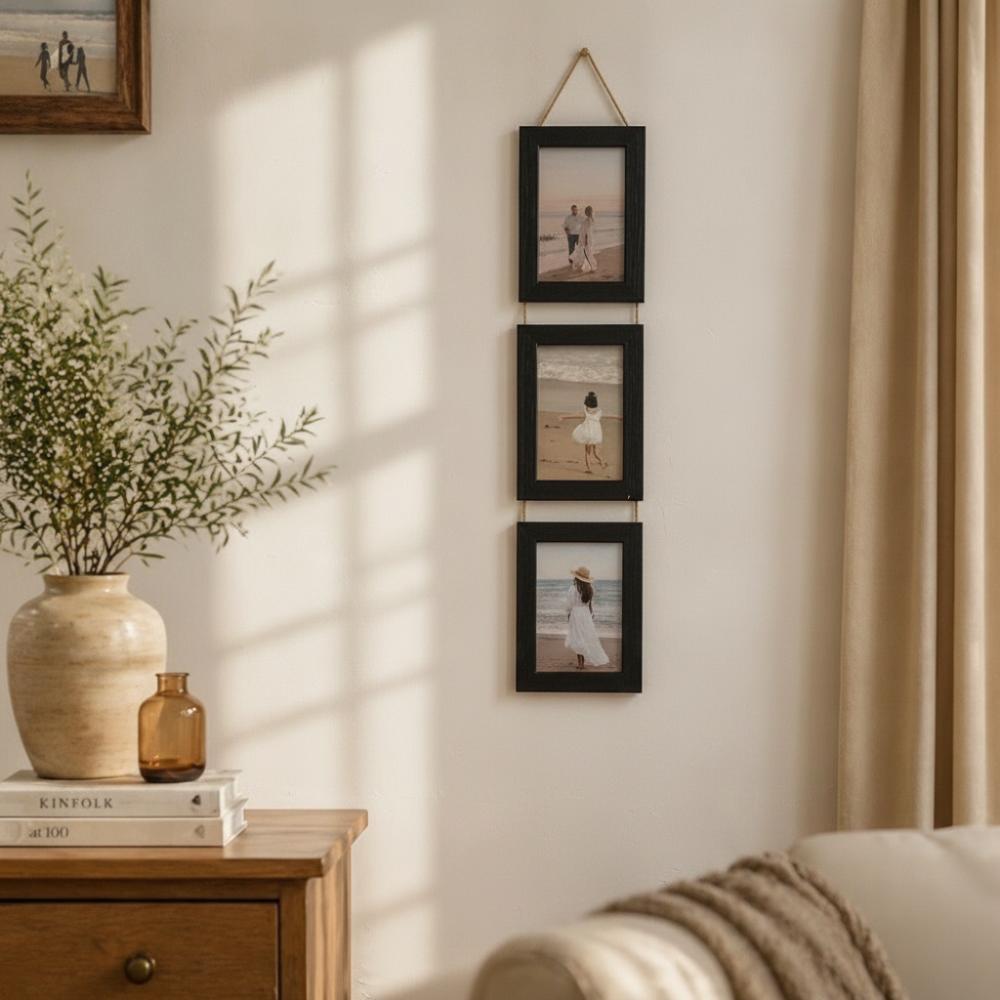 Linked Photo Holder Wall Art Picture Frame 6-Inch Vertical Photo Wall Bedroom