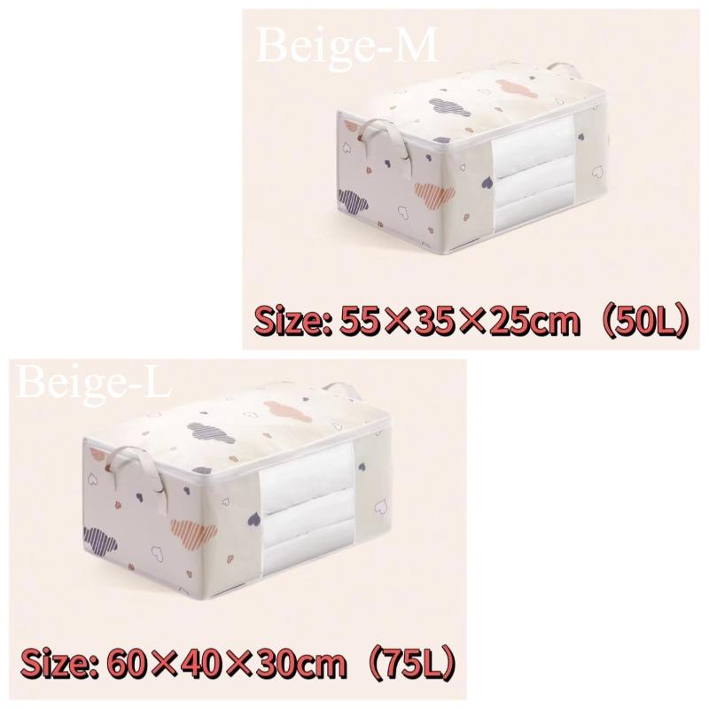 Storage Bag Non-woven Foldable Clothes Blanket Quilt Sweater Foldable Organizer Box Durable Cartoon Print Winter Clothes Cabinet
