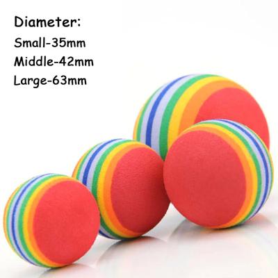 New Soft Rainbow Foam Balls 5pcs Pet Dog Cat Toy - Interactive Chew Toys for Playing, Chewing, Rattling, Scratching & Training -