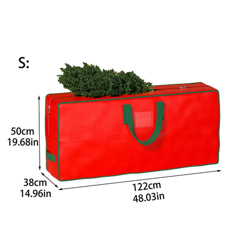 

Сумка для хранения рождественской елки большой вместимости Пластиковый водонепроницаемый пакет для искусственной елки Бирка Сумка для хранения рождественских украшений Красный