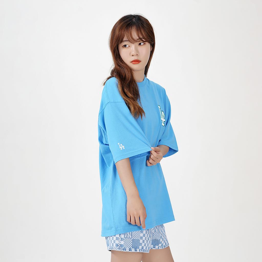 New MLB SS22 Set in Sleeve T Shirt Unisex Blue 3ATS41023-07BLS