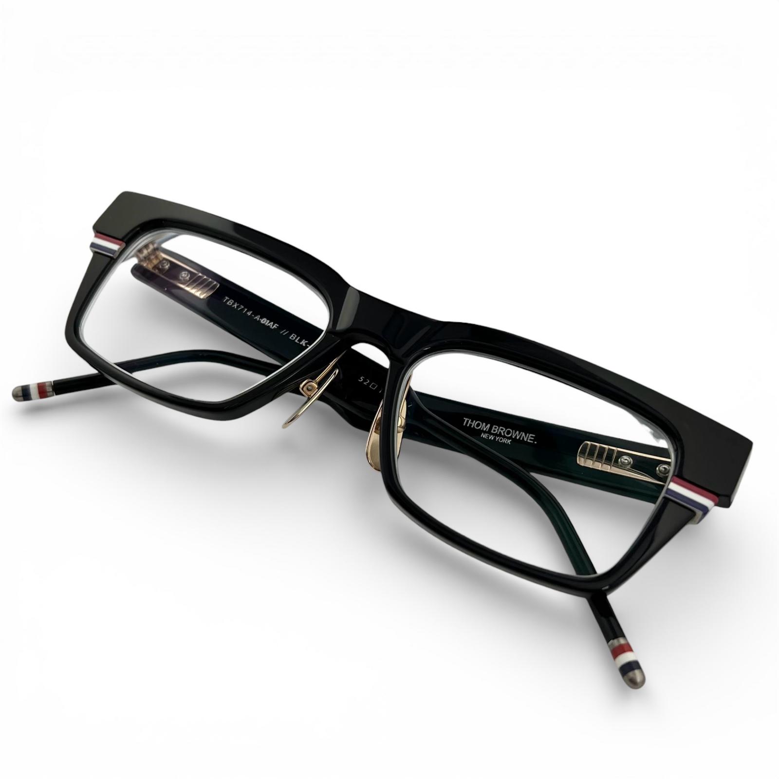 Отличные Квадратные черные мужские очки THOM BROWNE TBX714-A-01AF Б/у