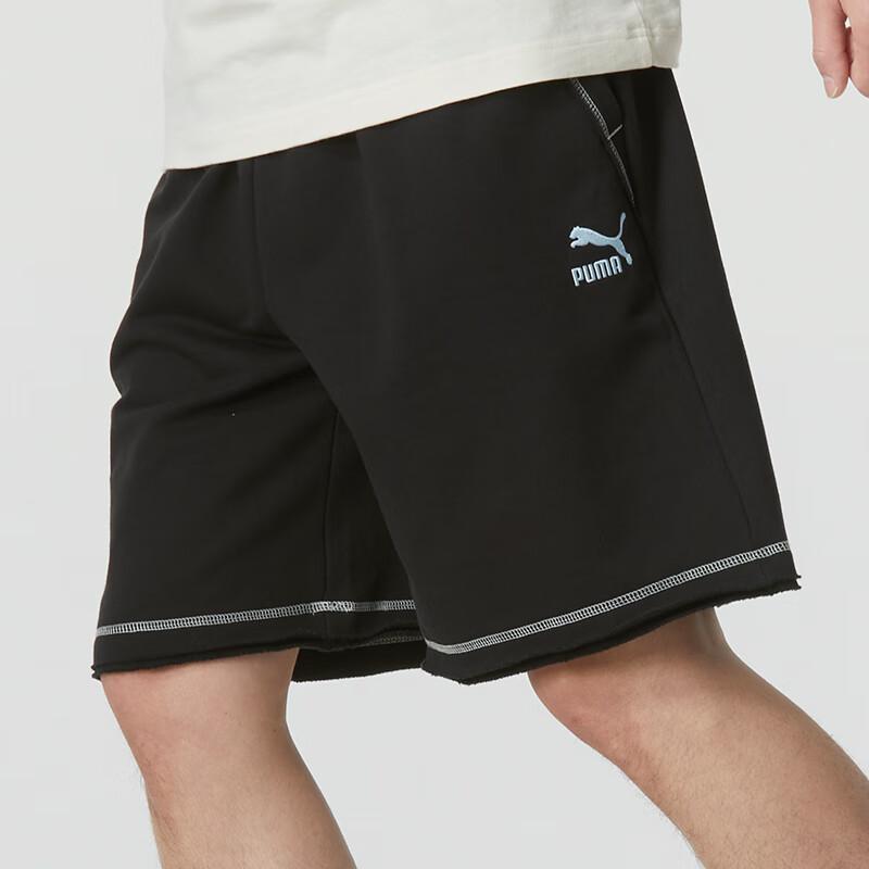 Puma Colorblock Lockere Mid-Waist Casual Shorts Herren Unterteile Schwarz 626861-01