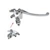 7/8" 22mm Front Motorcycle Hydraulic Brake Pump Master Cylinder Silver Left Right Disc Brake Lever Universal w/ Brake Switch M10
