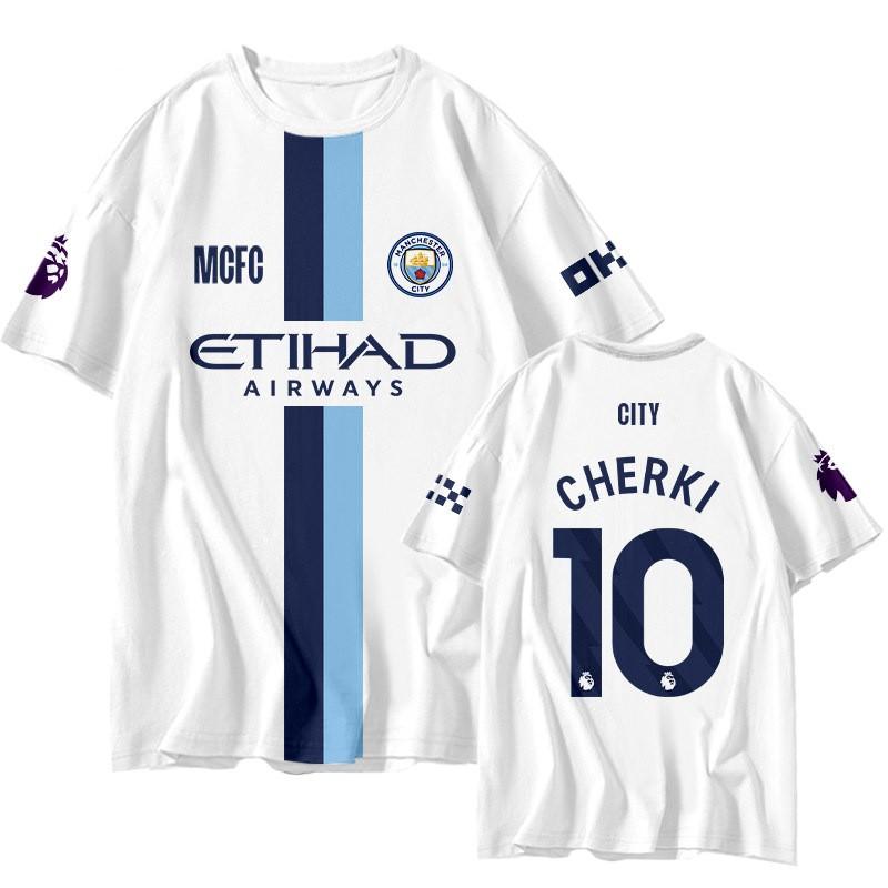 Manchester City ''-2027 Tricou Acasă/Deplasare Bărbați cu Mânecă Scurtă cu Uscare Rapidă Tricou Fotbal Croială Largă Respirabil Tricou de Performanță