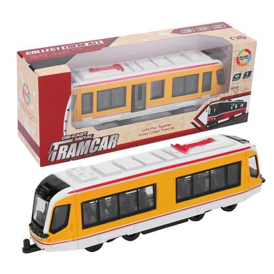 1/64 Alloy Rail Car Model Children's Toy Train Ornaments Pull Back Car Model Boy Toy