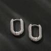 Vinatge Simple Fashion Square Trendy Hoop Earrings for Women 2026 French Ins Chic Party Jewelry Gifts