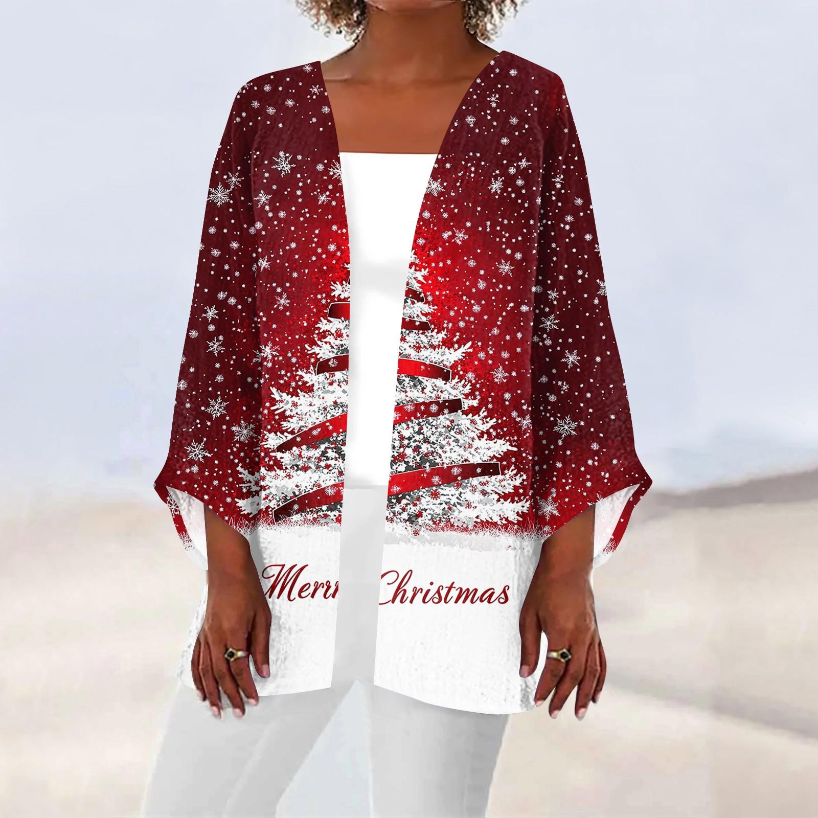 

Женская повседневная модная легкая куртка средней длины с принтом, кардиган S винный