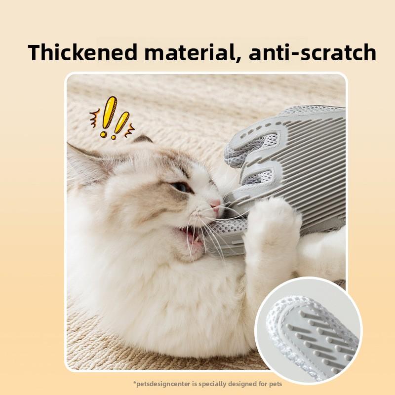 Double-sided Available Cat Bath Anti-scratch Massage To Remove Floating Hair Stroking Cats Gloves Dog Grooming Cleaning Beauty Products