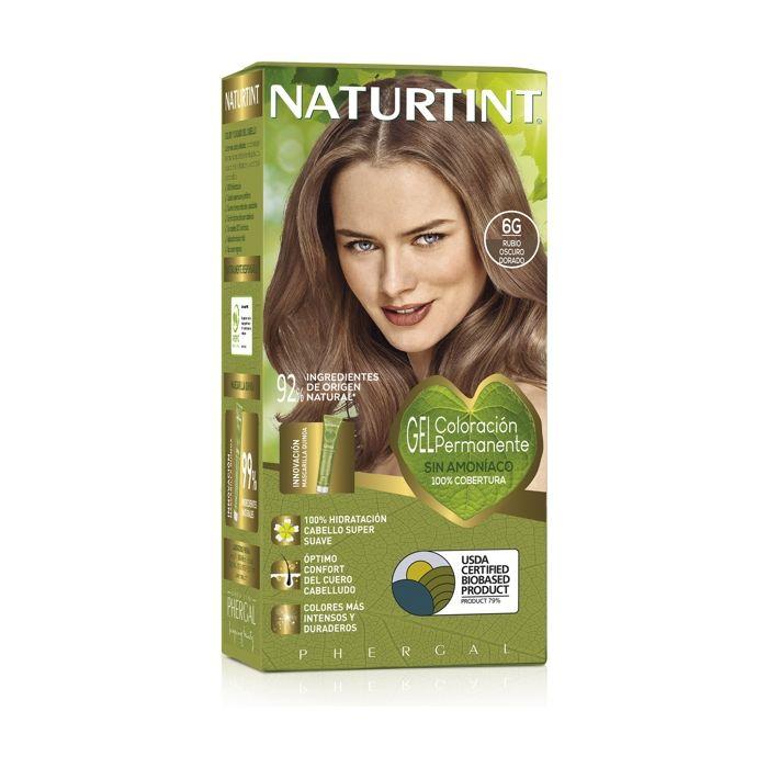 Teinture - NATURTINT - 6G RUBIO SOMBRE D'OR - Sans ammoniaque - Crème - Tous types de cheveux