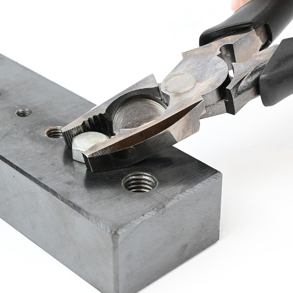 Fujiya Tecopen Eccentric Power Pliers, Black Gold, 225mm, Diagonal Tip Cut, Eccentric, Lightweight, For Pulling Staples and Cutting Wire, 3000SP-225BG