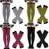 Gothic Y2K Lolita Fingerless Gloves for Halloween Costume Thigh High Boot Socks  for Women