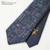 [Disney] Winnie the Pooh Calligraphy Pattern Tie D50026 Navy