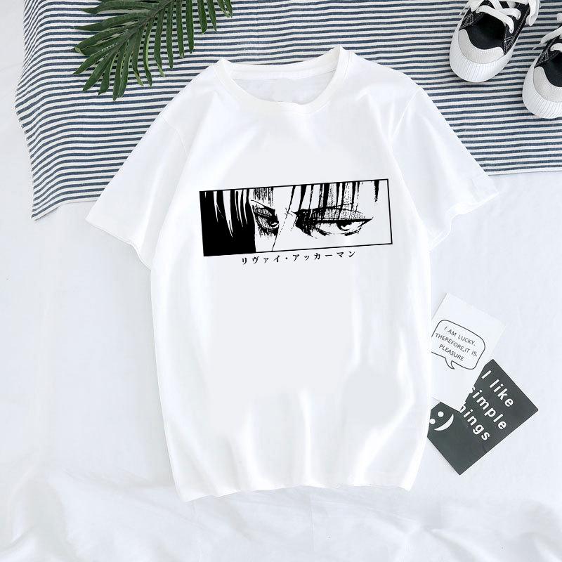 Japanese Anime T-shirt Men Attack On Titan T Shirt Unisex Kawaii Cartoon Titans Attack Graphic Tees Male Harajuku Summer Tops