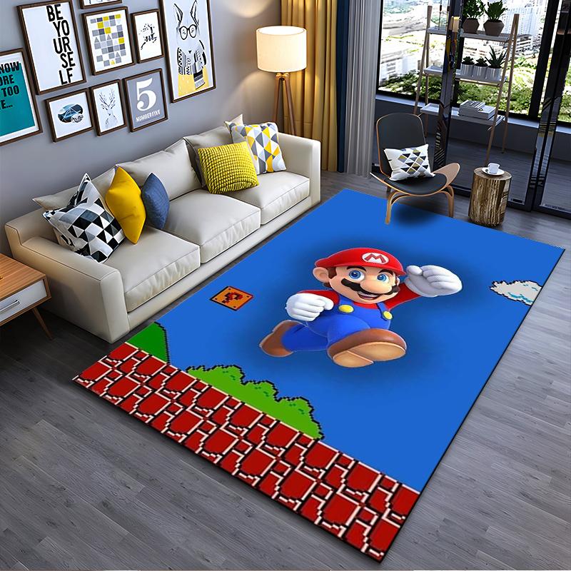 

Classic cartoon character with blue background, retro game style Suitable for use as an anti-slip game mat for living room and bedroom sofas 40x60cm( 15x23in )