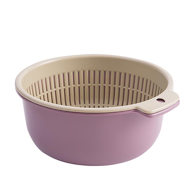 Thickened Double-Layer Kitchen Drain Basket – Multi-Use Vegetable & Fruit Washing Set