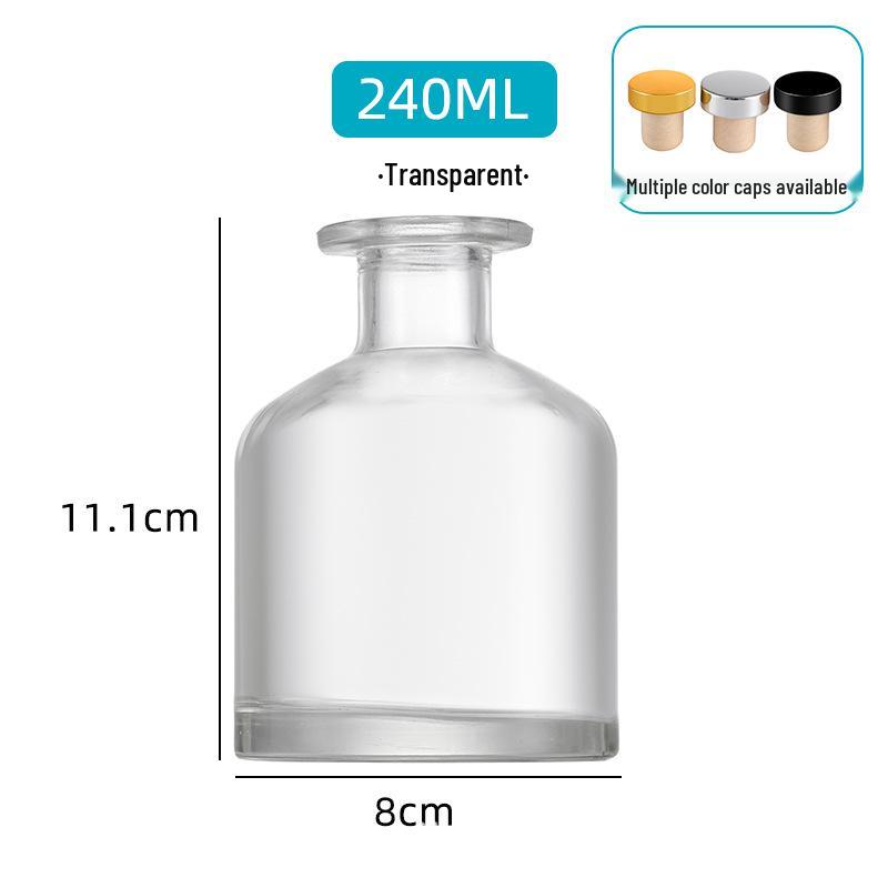 50-ml-Glas-Aromadiffusor mit breiter Öffnung & kreative Blumenvase aus Rattan, leere Duftflasche