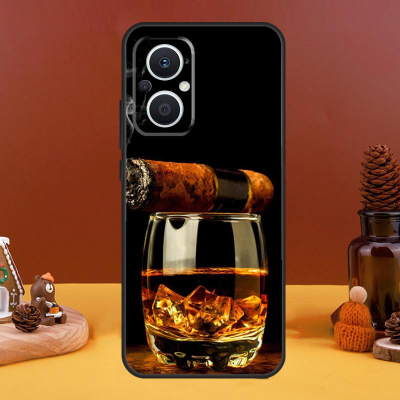 Cigar and Whiskey Case For OPPO Reno 8T 4Z 5Z 10 Pro 11 F 4 5 6 7 8 Lite OPPO Find X5 X6 Pro X2 X3 Lite Cover