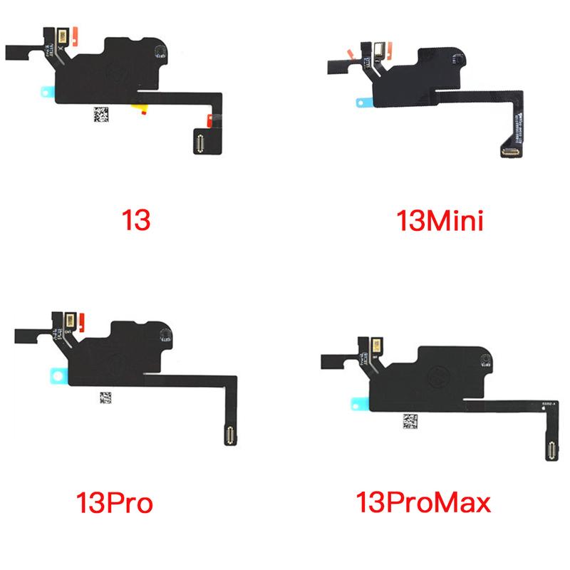 Upper Loud Speaker Ear Speaker For iPhone 13 Mini Pro Max Earpiece With Light Sensor Microphone Flex Cable Replacement