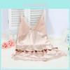 Ice Silk Sleepwear Set For Women With V Neck Sleeveless Shorts Lounge And Summer Comfort