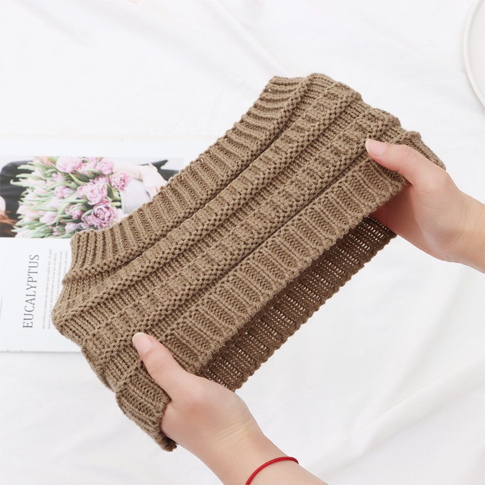 Girl Turban Headwear Hair Accessories Ear Warmer Hair Band Knitting Headband Ponytail Beanie Hat