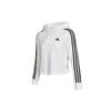 Adidas 3-Stripes Knit Hoodie Women Tops White GM5574