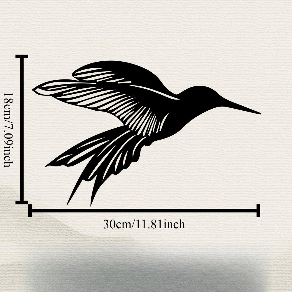1pc Hummingbird Metal Wall Art, Weather Resistant Garden Statue Mural, Outdoor Fence Decor, Gift for Bird Lovers Valentine Day