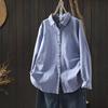 Women's Artistic Solid Purple Cotton Shirt - Spring 2026 Collection