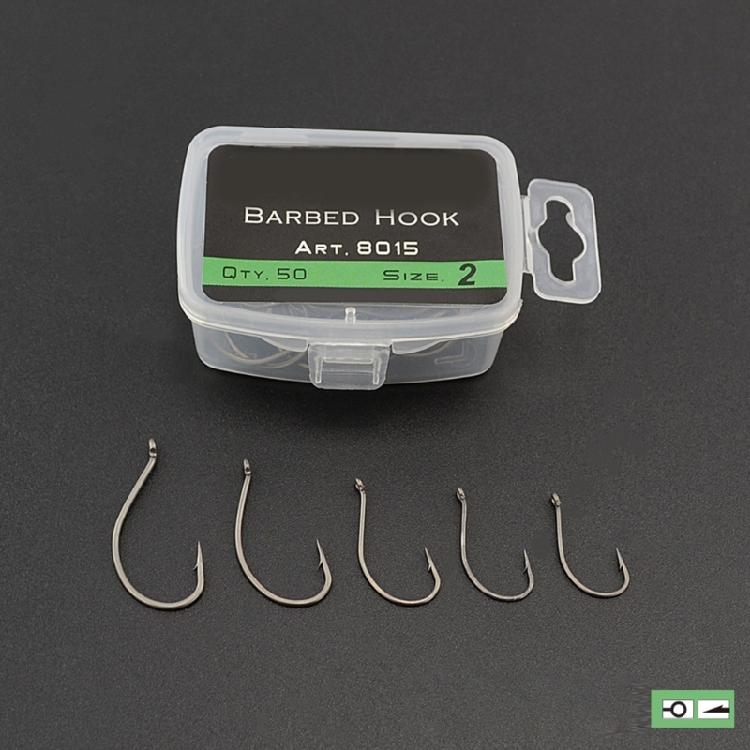 50Pcs Barbed Fishings Hook Eyed Fishes Hook Rustproof Carp Fishings Hook