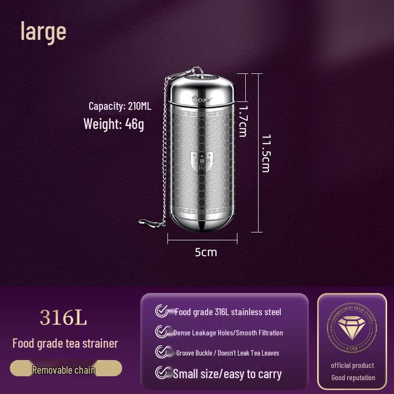 316 Stainless Steel Tea Infuser & Strainer for Kettles & Thermos Cups