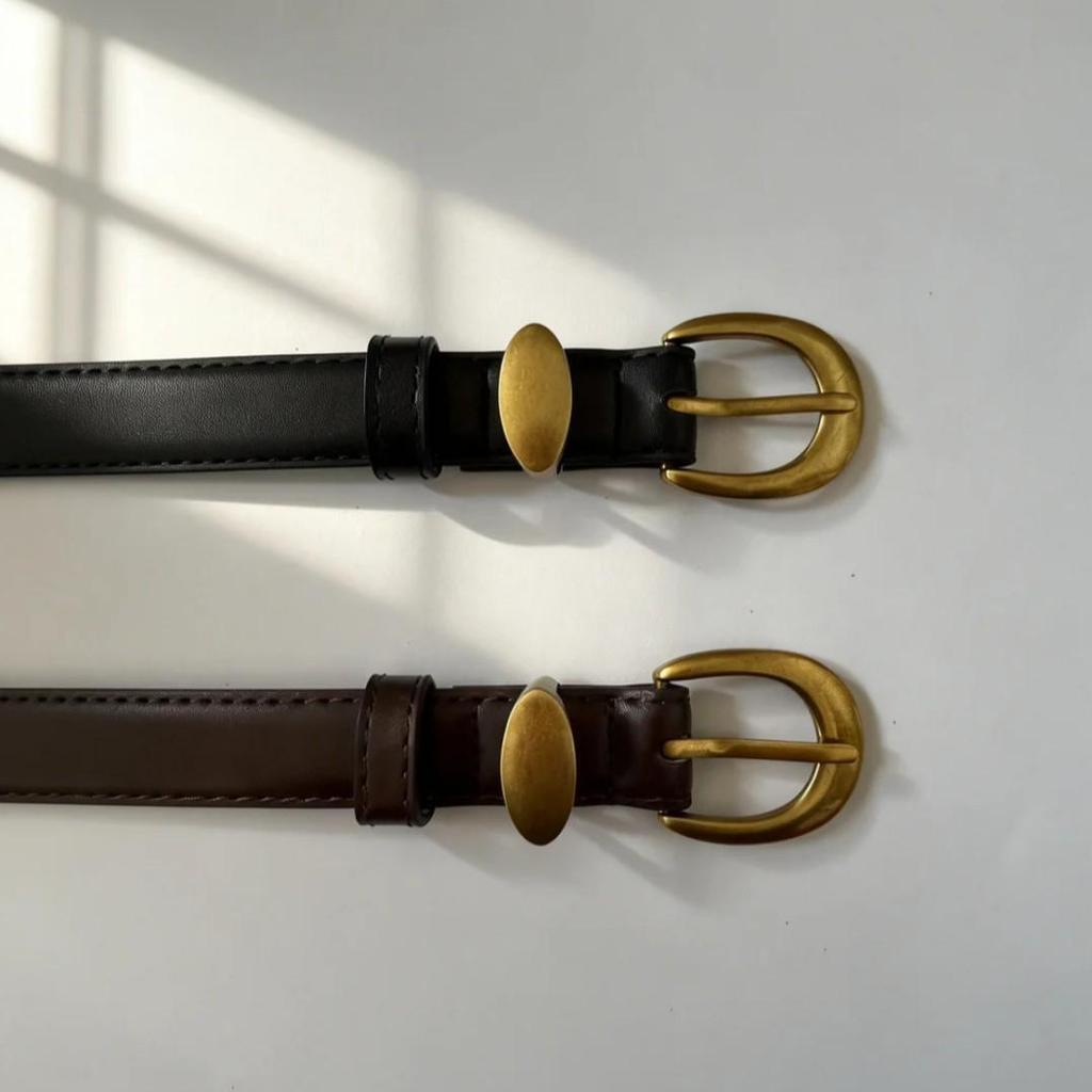 Women's High-End Korean Style Decorative Alloy Buckle Belt for Jeans