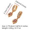 1 Pair Fashion Geometric Shapes Dangle Earrings for Women Cubic Zirconia Jewelry Wedding Party Accessories
