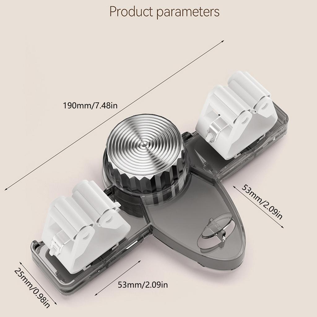 Pack of 2 Broom Organizer Mop Holder Comvenient Suction Cup Broom Holder Hangers For Versatile Storage Solutions