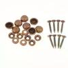 8pcs Brass Decorative Household Accessory High Quality Durable Practical Nail Mirror Advertising Board Cap Cover Self-tapping