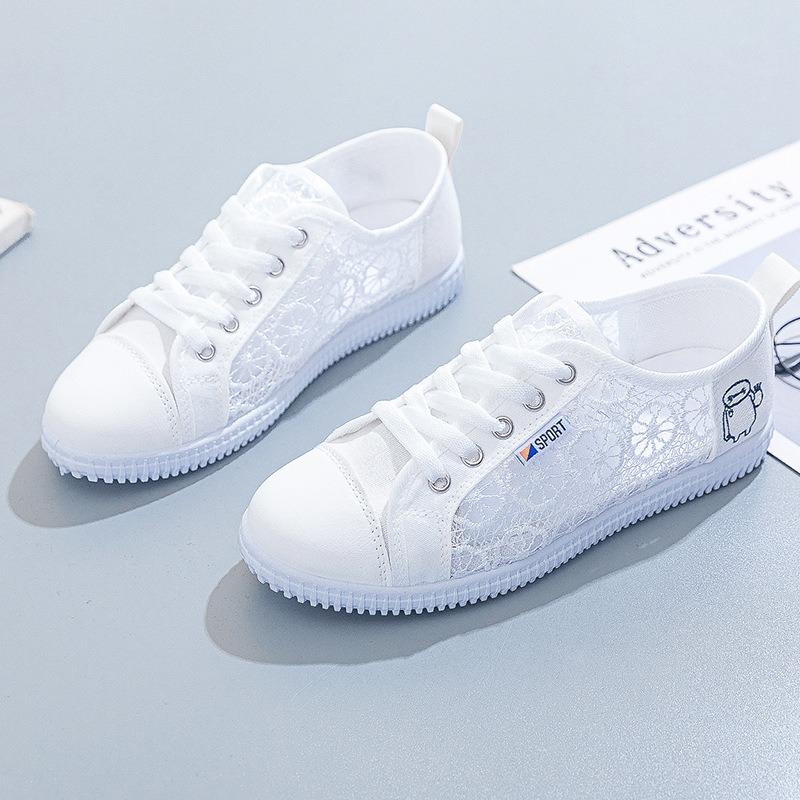 New Women's Shoes Versatile Thin Breathable Flat Casual and Board Shoes