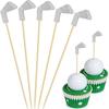 100Pcs/Set Golf Club Head Design Disposable Golf Cocktail Picks Fruit Skewers  Golf Theme Party