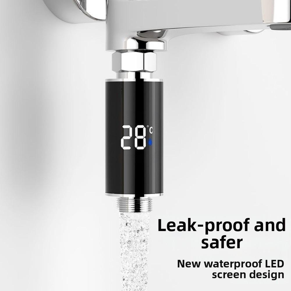 Waterproof Shower Nozzle Thermometer LED Digital Display Faucet Thermometer Bathroom Use