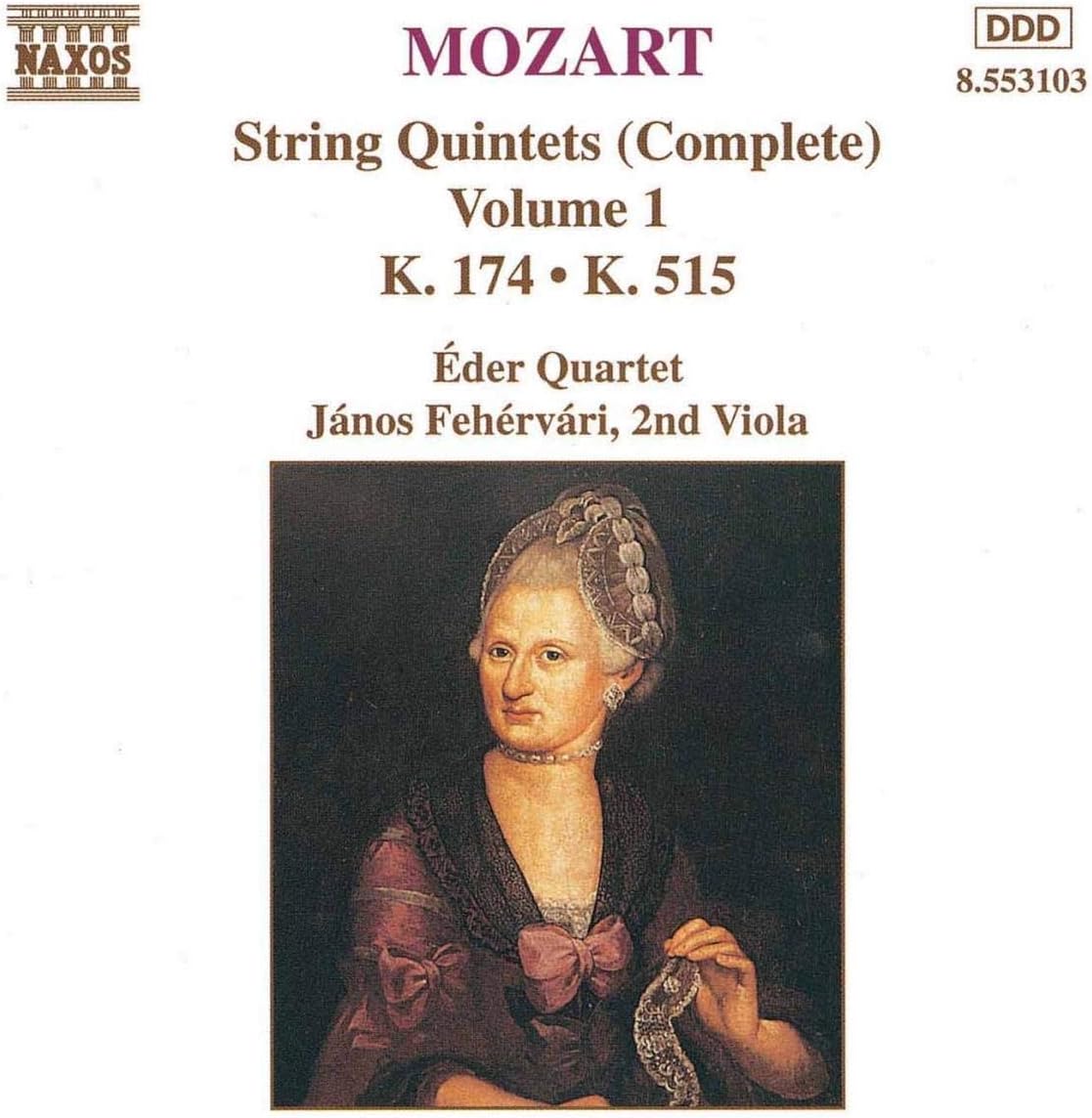 

CD EDER QT; WOLFGANG AMADEUS MOZART - String Quartets 1 8553103 Japan Classical Used