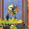 Painted flowers birds balcony glass Windows home beautification and decoration static window stickers